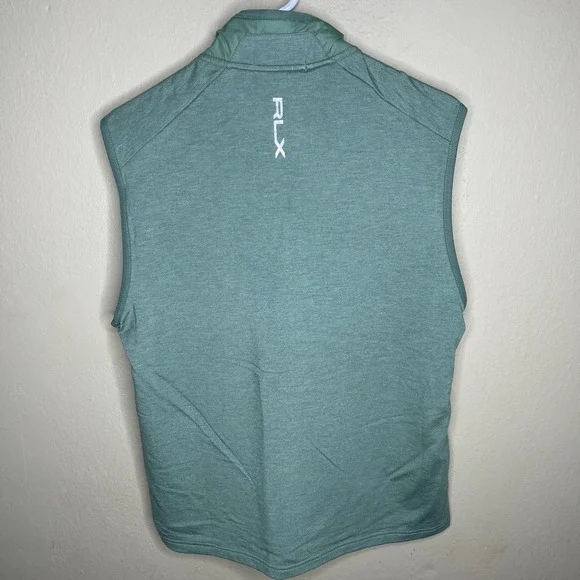 Ralph Lauren RLX Golf Full Zip Vest Men's Size Small Wicking Stretch Green Blue - Picture 5 of 9